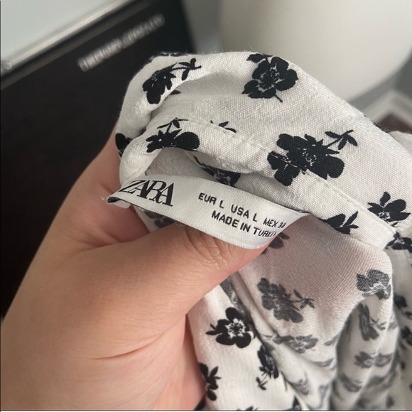 Zara The Amelia Dress White & Black Floral Print - Picture 8 of 8